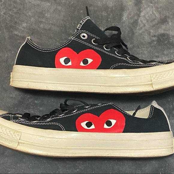 CDG Comme des Garçons Converse Low Top Black - Picture 1 of 6